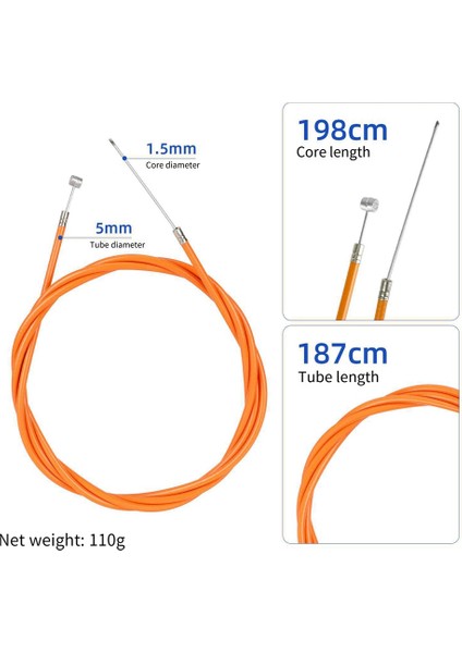 Ninebot No. 9 F20 F25 F30 F40 Scooter Turuncu Fren Kablosu Disk Fren Aksesuarları (Yurt Dışından)
