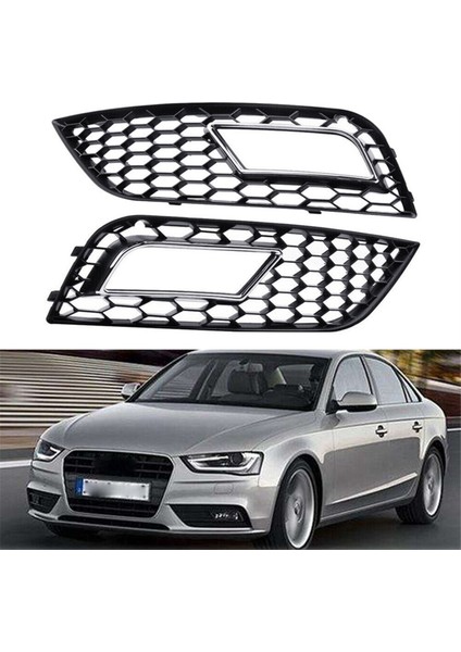 Audi A4 B8.5 Standard Edition 2013-2016 Için Krom Ön Tampon Sis Aydınlatma Koruması Petek Izgara (Yurt Dışından)