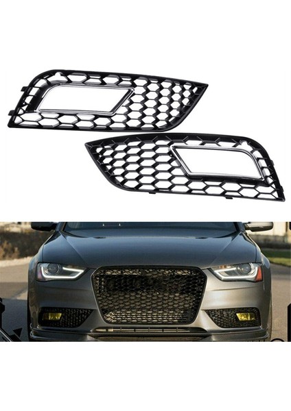 Audi A4 B8.5 Standard Edition 2013-2016 Için Krom Ön Tampon Sis Aydınlatma Koruması Petek Izgara (Yurt Dışından)