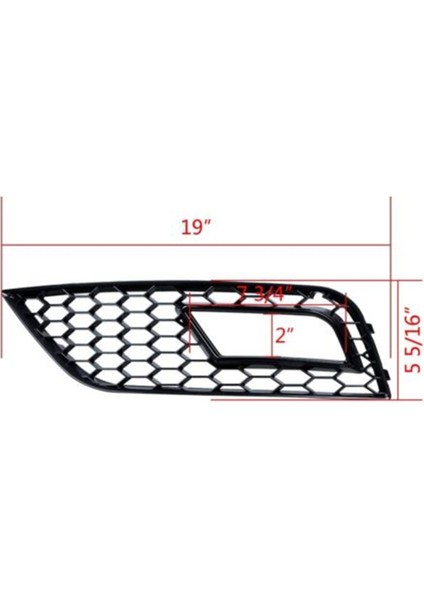 Audi A4 B8.5 Standard Edition 2013-2016 Için Krom Ön Tampon Sis Aydınlatma Koruması Petek Izgara (Yurt Dışından)