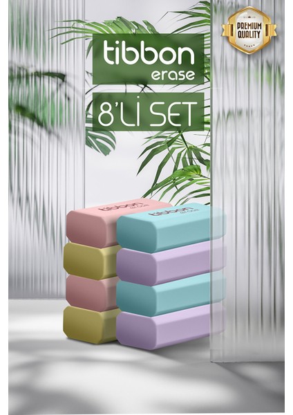 Erase Silgi 8 Li Set Renkli