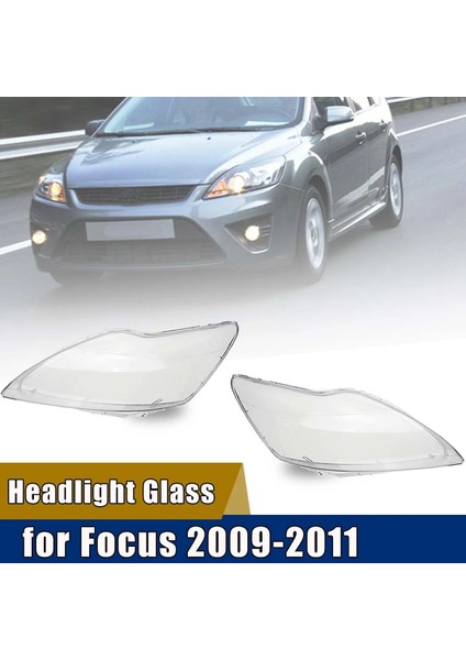 Araba Farlar Kapak Kabuk Şeffaf Lens Abajur Far Kapağı Abajur Lamba Gölge Ford Focus 2009 2010 2011 Için (Yurt Dışından)