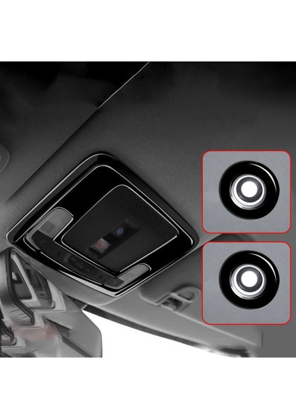 Adet Araba Parlak Siyah Iç Ön Arka Okuma Lambası Lambası Kapağı Trim Etiket Honda Vezel Hr-V Hrv 2021 2022 (Yurt Dışından)