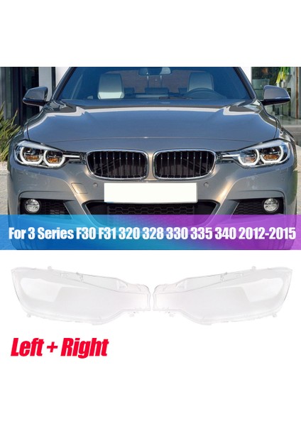 Sol Yan Araba Far Camı Kapağı Başkanı Işık Lambası Gölge Kabuk Kapak-Bmw 3 Serisi F30 F31 2012-2015 320 328 330 340 (Yurt Dışından)