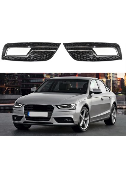 Audi A4 B8.5 Standard Edition 2013-2016 Için Krom Ön Tampon Petek Izgara Sis Aydınlatma Koruması (Yurt Dışından)