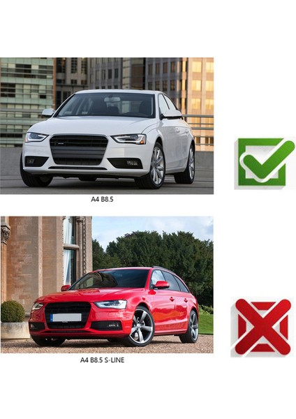 Audi A4 B8.5 Standard Edition 2013-2016 Için Krom Ön Tampon Petek Izgara Sis Aydınlatma Koruması (Yurt Dışından)