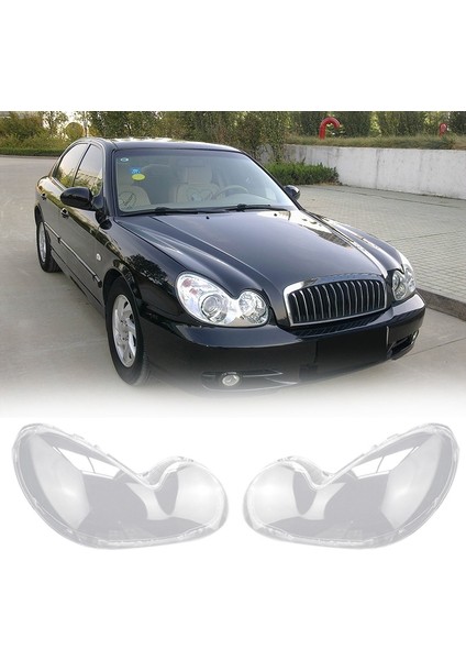 Araba Far Kabuk Lamba Gölge Şeffaf Kapak Far Cam Kafa Işık Lambası Lens Kapağı Hyundai Sonata 2003-2007 Için (Yurt Dışından)