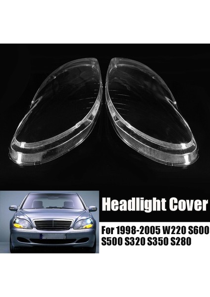Mercedes-Benz S-Class Için W220 1998-2005 Araba Far Kapağı Şeffaf Lens Far Abajur Kabuk (Sağ Taraf) (Yurt Dışından) modelleri