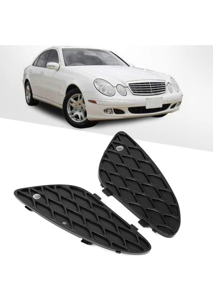 Ön Sol ve Sağ Tampon Izgarası Ekleme Örgü Kapak Mercedes-Benz E-Class Için W211 E320 E350 E500 2003-2006 (Yurt Dışından)
