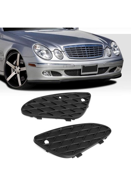Ön Sol ve Sağ Tampon Izgarası Ekleme Örgü Kapak Mercedes-Benz E-Class Için W211 E320 E350 E500 2003-2006 (Yurt Dışından)