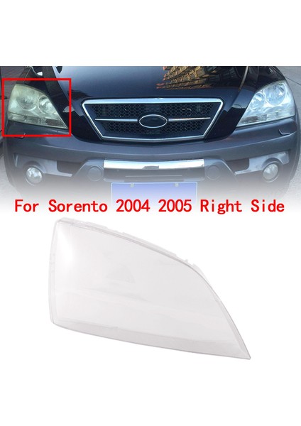 Araba Ön Sağ Yan Far Şeffaf Lens Lamba Gölge Kabuk Kapak Kıa Sorento 2004 2005 Için (Yurt Dışından)
