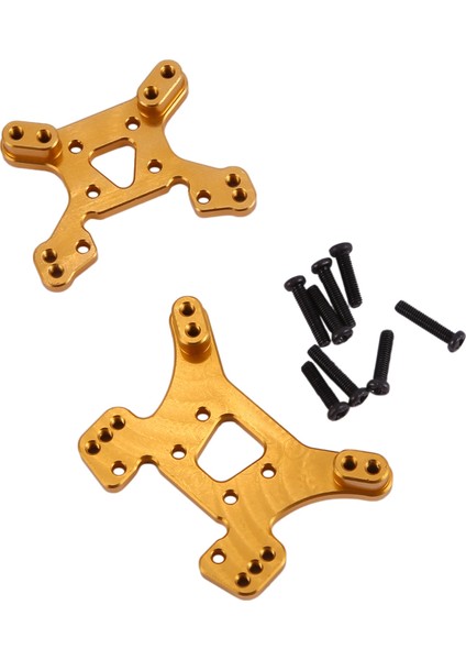 144001 Parça Ön ve Arka Şok Kulesi Kurulu Seti Yedek Aksesuar Parçaları 144001 1/14 4WD Rc Araba, Sarı (Yurt Dışından)