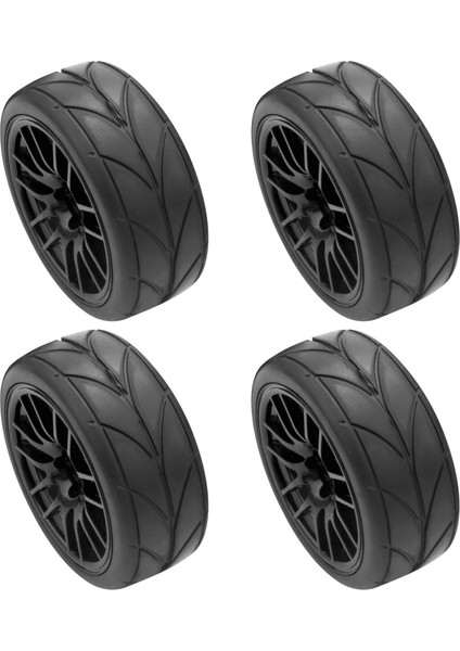 4 Adet 1/10 Lastik Lastik Rc Yarış Arabası Lastikleri Yol Tekerlek Jantı Için Fit 9068-6081 Rc Araba Parçası (Yurt Dışından)