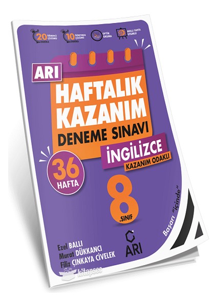 Arı Yayıncılık 8.Sınıf İngilizce Haftalık Kazanım Deneme Sınavı