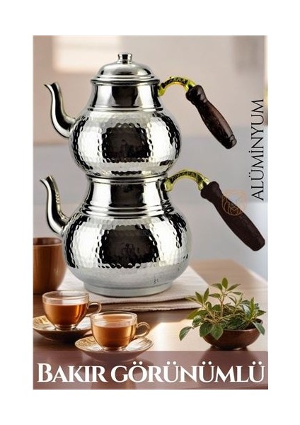 Çaydanlık Seti Bakır Görünümlü Alüminyum 719293