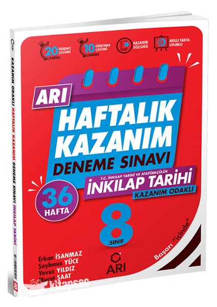 8.Sınıf T.C. İnkılap Tarihi ve Atatürkçülük Haftalık Kazanım Denemeleri