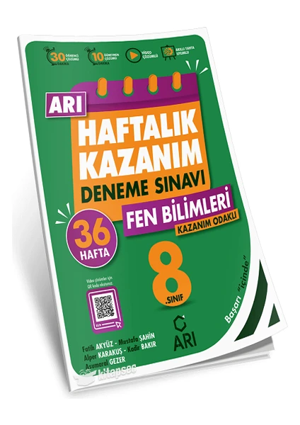 Arı Yayıncılık 8.Sınıf Fen Bilimleri Haftalık Kazanım Denemeleri