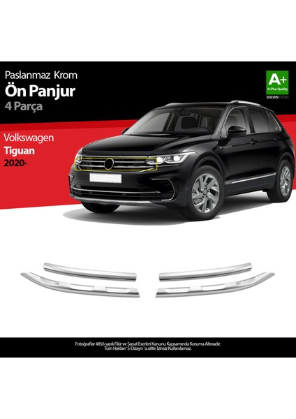 VW Tiguan Krom Ön Panjur 2020 Üzeri