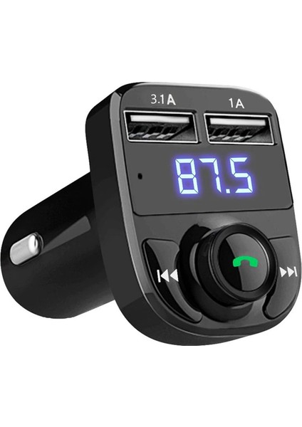 Bluetooth Fm Transmitter Cihazı Radyo Araç Kiti Çakmaklık Şarj Aleti Araba Mp3 Çalar