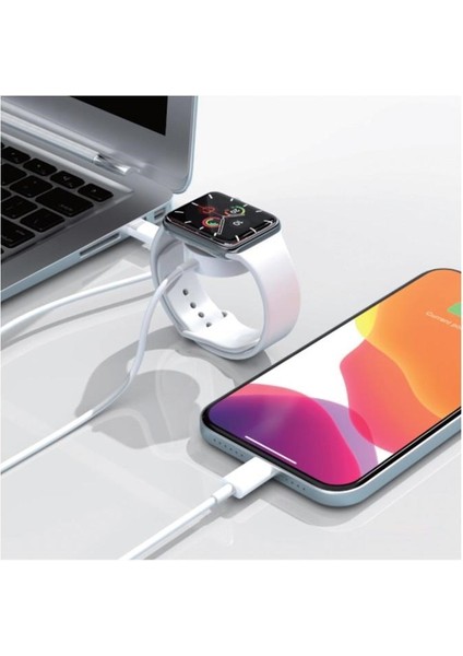 X-Golink 2 in 1 27W Hızlı Şarj Destekli iPhone Lightning - Apple Watch Şarj Kablosu