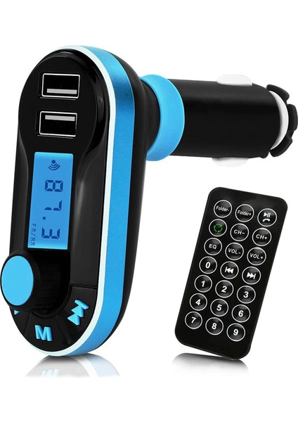 Yeni Nesil Universal Kumandalı Bluetooth Araç Kiti Oto Çakmaklık Şarj Aleti Fm Transmitter Cihazı