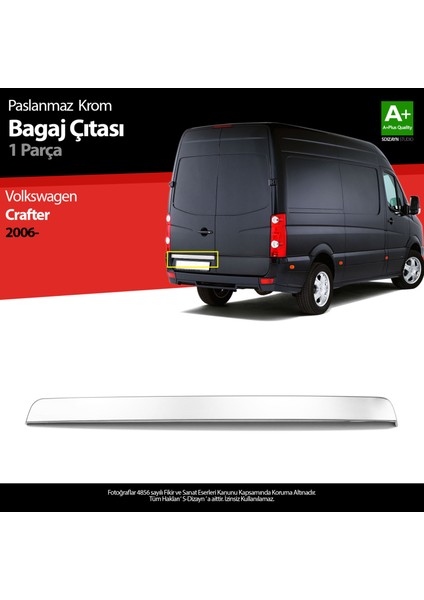 VW Crafter Krom Bagaj Çıtası 2006 Üzeri
