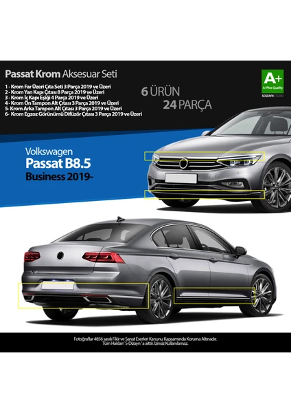 Volkswagen Passat B8.5 Business Krom Aksesuar Seti 24 Parça