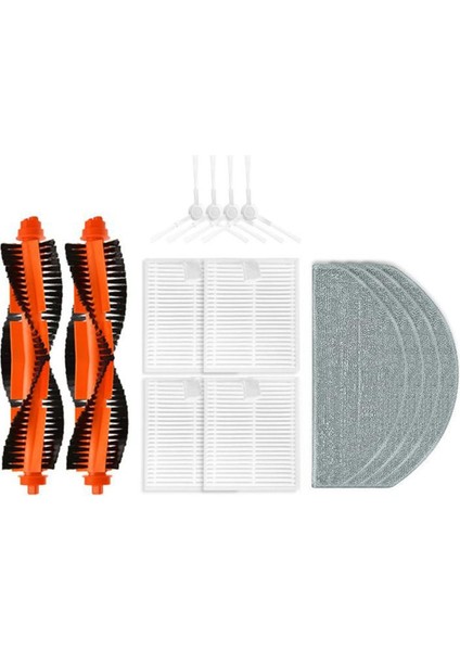 Robot Vakum E10 E12 E10C Yedek Yedek Parça Aksesuarları Yan Fırça Hepa Filtre Paspas Bezi (Yurt Dışından)