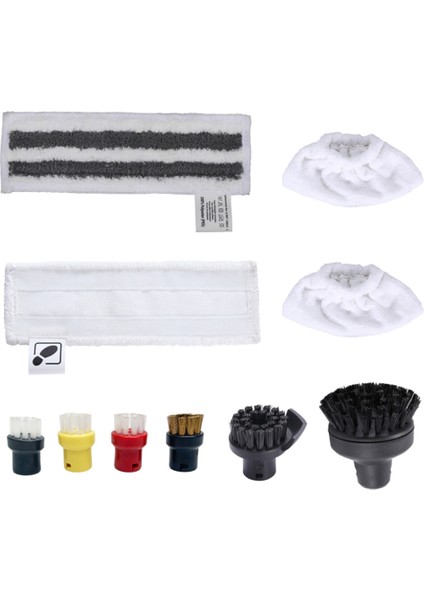 Buharlı Temizleyici Easyfix Sc2 Sc3 Sc4 Sc5 Aksesuarları, Mikrofiber Bez Seti ve Yer Nozulu Yuvarlak Fırçalar (Yurt Dışından)
