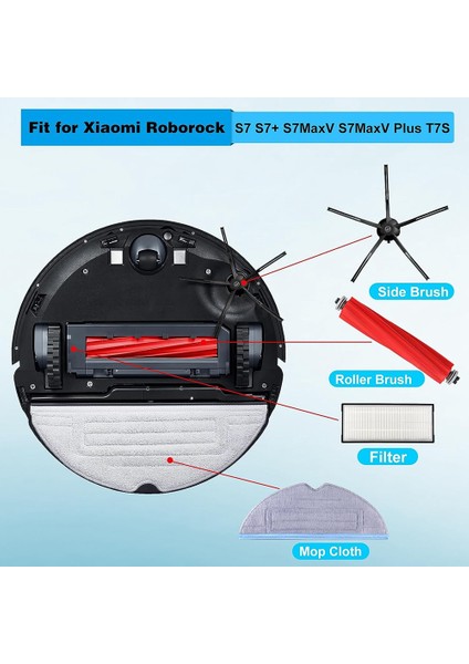 Aksesuarlar S7 & S7+ & S7 Maxv & S7 Maxv Plus & S7 Maxv Ultra Robot Süpürge, B Için Uyumlu Yedek Parçalar (Yurt Dışından)