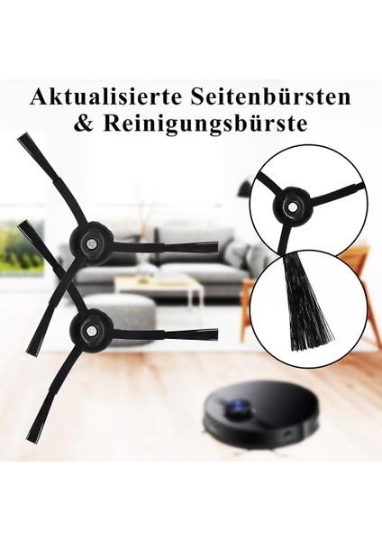 S8 Pro Ultra Robot Süpürge Aksesuarları, Yükseltme Çift Fırça Sistemi Ana Fırça, Mendiller (Yurt Dışından)