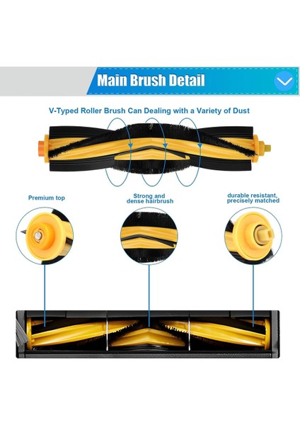 Deebot N8/+/pro/pro+ Ozmo T8/t8+/+/t9/t9+ Elektrikli Süpürge Aksesuarları, Deebot N8 Için Yedek Parçalar (Yurt Dışından)