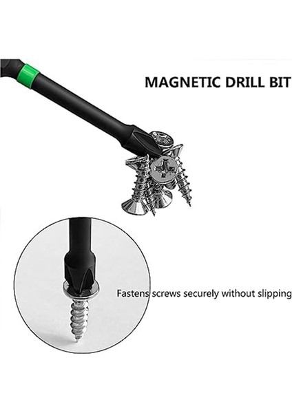 12 Adet Manyetik Tornavida Ucu Seti, S2 Alaşımlı Çelik Malzeme Darbeli Tornavida Uçları, 1/4 Inç Altıgen Saplar (25-150MM) (Yurt Dışından) fiyatları