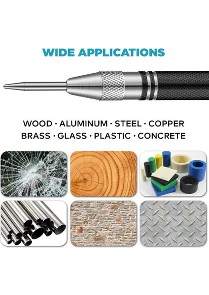 Otomatik Merkez Delgi Bulucu Merkez Delgeç Otomatik Merkez Delgeç Pencere Kırıcı Otomatik Numune Delgeç 128MM (Yurt Dışından) indirimleri