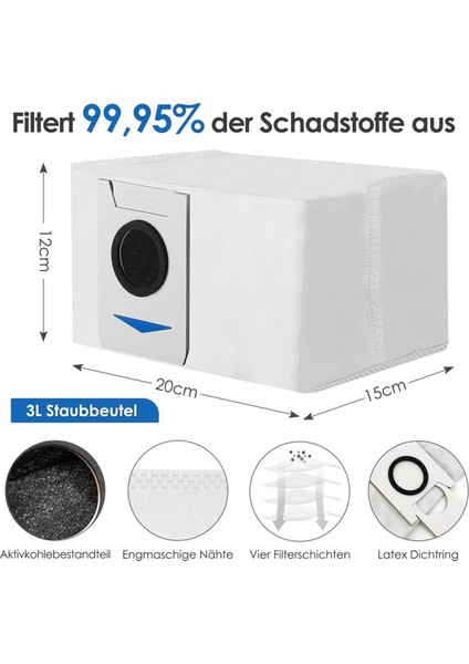Deebot T20 Omni / X1 Omni / X1 E Omni Aksesuar Seti, Toz Torbaları, Paspas Bezleri, Robot Süpürge Parçaları (Yurt Dışından)