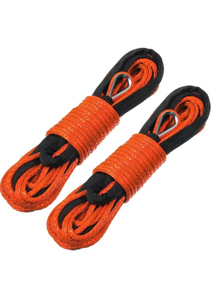 Sentetik Vinç Halatı Vinç Hattı Kablo Halat 1/4 Inç x 50 Feet Uv Dayanıklı Utv Atv Vinç Kamyon Malzemeleri Turuncu (Yurt Dışından)