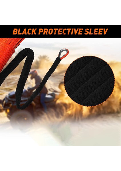 Sentetik Vinç Halatı Vinç Hattı Kablo Halat 1/4 Inç x 50 Feet Uv Dayanıklı Utv Atv Vinç Kamyon Malzemeleri Turuncu (Yurt Dışından) modelleri