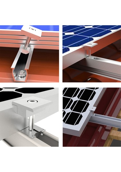 Güneş Paneli Montaj Braketi Rayları Kelepçe Sabitleme Modülü Montaj Montajı Pv Güneş Enerjisi Malzemeleri Trapez Çatı 35MM (Yurt Dışından) modelleri