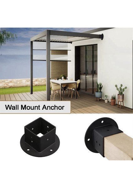 Adet 2x2 Kare Çit Direği Flanş Tabanı Pergola Sonrası Taban Braketleri Kiti, Ağır Duvar Montaj Sonrası Ankraj Taban Braketleri (Yurt Dışından) fırsatları