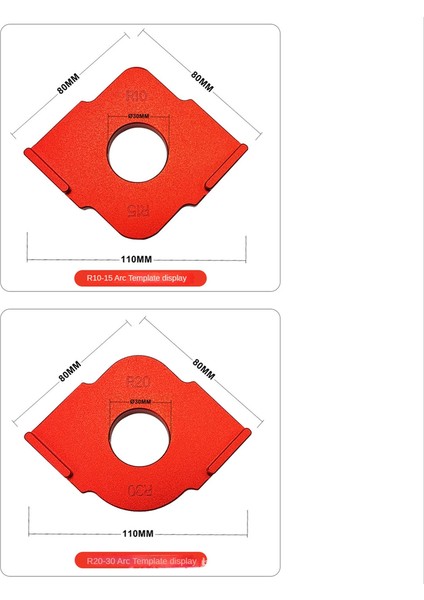 3 Adet Oyma Makinesi Ağaç Işleme R Açı Yuvarlama Şablon Ağaç Işleme Yarım Yuvarlak Açı Hızlı Konumlandırıcı (Yurt Dışından)