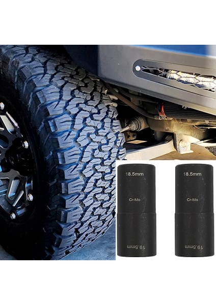 Adet Somun Temizleme Soketleri Hasar Soket Aracı Derin Uzun Çevirme Darbe Seti 18.5X19.5MM Soket Aracı (Yurt Dışından)
