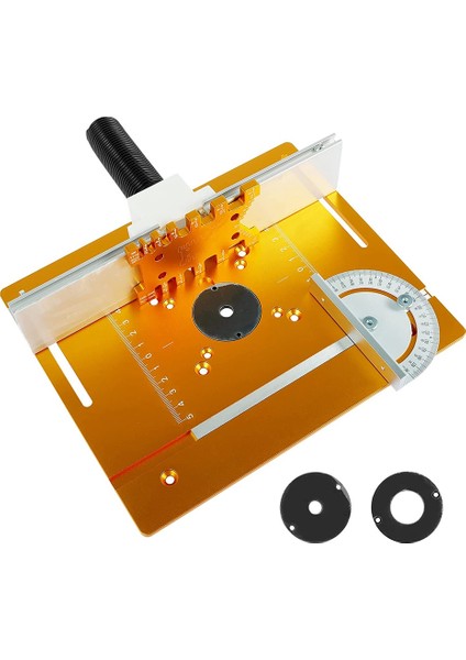 Alüminyum Yönlendirici Masa Ekleme Plakası, Gönye Ölçerli Ahşap Freze Çevirme Tahtası, Yönlendirici Giyotin Ağaç Işleme Ahşap Alet B (Yurt Dışından) fiyatları