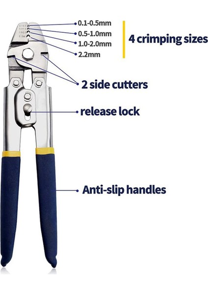 Paslanmaz Çelik Halat Sıkma Aleti, Sıkma Makinesi ve Sıkma Kol Kiti Için Kullanılır (Yurt Dışından) modelleri