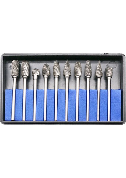 10 Adet Karbür Dosya Seti 3x6 Çift Tahıl Tungsten Çelik Taşlama Kafası Elektrikli Taşlama Aksesuarları (Yurt Dışından)
