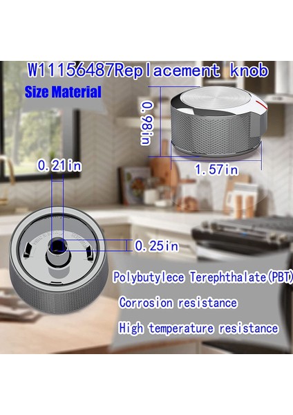W11156487 W10823529 Fırın Aralığı Ocak Düğmesi, Yedek Soba Düğmesi Parçaları, Kontrol Hızı (2 Paket) (Yurt Dışından) fiyatları