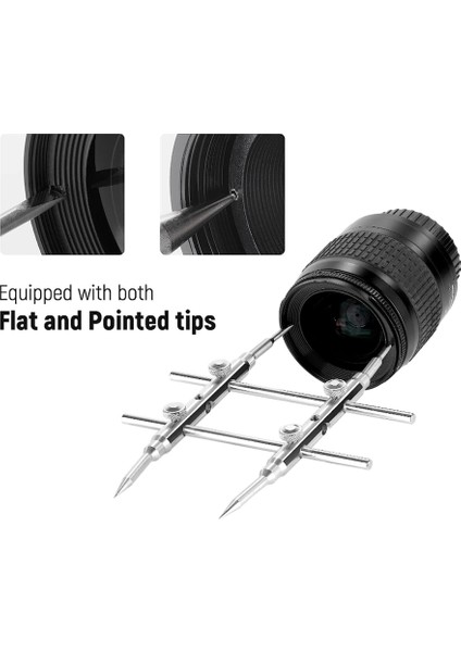 Lens Sucker ve Somun Anahtarı Seti, 7 Değiştirilebilir Vantuzlu ve Kavisli Uçlu Ic Pick-Up Vakum Emme Kalemi (Yurt Dışından)