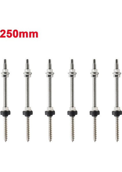 25 cm Güneş Askı Cıvataları Güneş Paneli Çatı Montaj Vidaları M10 Güneş Paneli Sabitleme Için Güneş Pv Panel Montaj Braketi 6 Adet (Yurt Dışından)