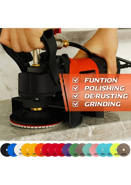 M10 Destek Pedi ile 4 Inç Elmas Parlatma Pedleri, 18PCS 30-10000 Grit Matkap Öğütücü Parlatıcı Için Islak / Kuru Cila Pedi Seti (Yurt Dışından) indirimleri