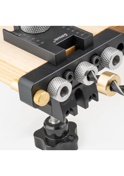 Ayarlanabilir Dübel Jig Ağaç Işleme Cep 3 In 1 Delik Jigbushes Sondaj Kılavuzu Bulucu Zımba Araçları Dübel Jig Seti B (Yurt Dışından)