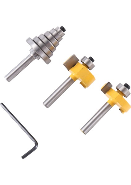 Bilyalı T-Bıçak 1/4x3/8 1/4x1/2+Rulman+Anahtar Dış Çapı 1-1/4 31.75MM Düz Freze (Yurt Dışından)